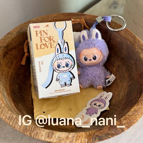 Pop Mart Pin for Love “?” Plush Keychain – Open Box - Picture 1 of 9